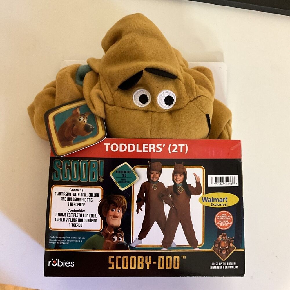 Rubies Scooby Doo Toddlers Halloween Outfiit Size 2T- New. (CL)